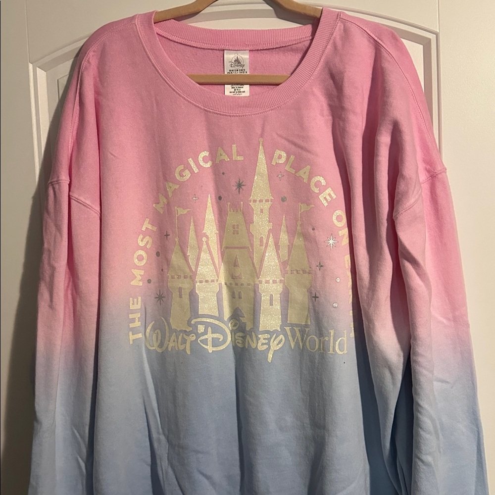 Disney Pink to Light Blue Ombre Sweatshirt